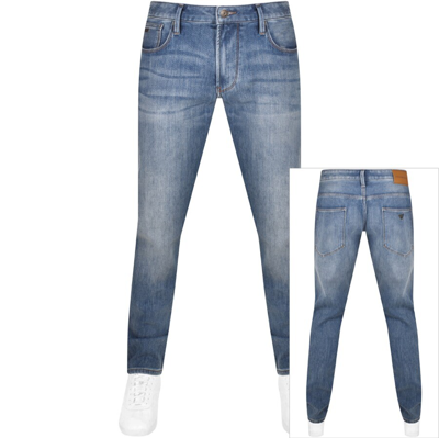 Shop Armani Collezioni Emporio Armani J06 Slim Fit Jeans Blue