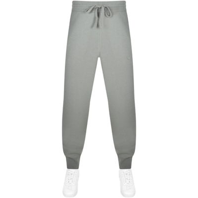 Shop Armani Collezioni Emporio Armani Knitted Jogging Bottoms Grey