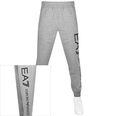 Shop Ea7 Emporio Armani Logo Jogging Bottoms Grey