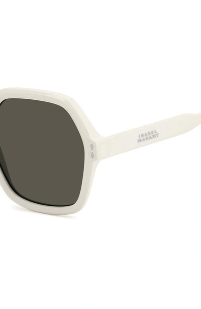 Shop Isabel Marant 55mm Gradient Square Sunglasses In Ivory/ Grey
