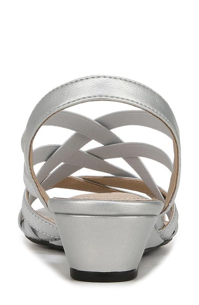 Shop Lifestride Yung Slingback Wedge Sandal In Silver