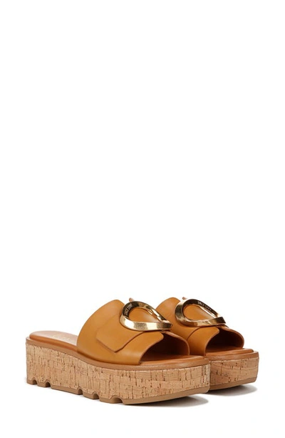 Shop Franco Sarto Hoda Platform Wedge Slide Sandal In Tan