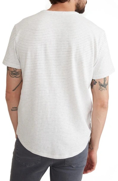 Shop Marine Layer Slub Pinstripe Pocket T-shirt In Natural