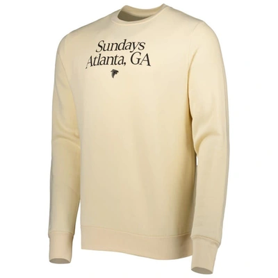 Shop Majestic Threads Cream Atlanta Falcons Sundays Pullover Fleece Sweatshirt