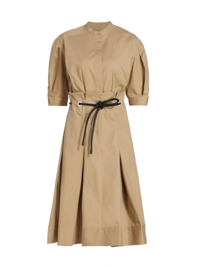 Shop 3.1 Phillip Lim / フィリップ リム Women's Origami Belted Shirtdress In Khaki