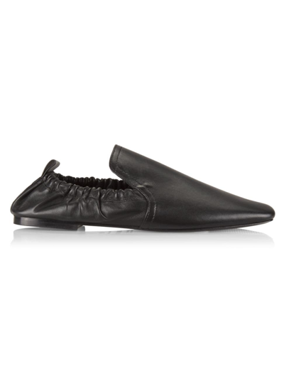 Shop A.emery Women's Delphine Elasticized Leather Loafers In Black