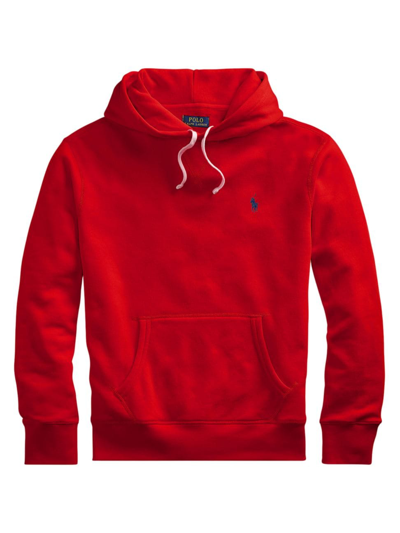 Shop Polo Ralph Lauren Men's Rl Fleece Hoodie In Red