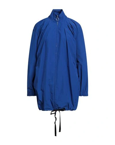 Victor Victoria Woman Overcoat & Trench Coat Blue Size 4 Polyester, Polyamide In Blue