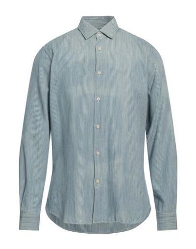 Shop Borsa Man Shirt Blue Size 15 Cotton