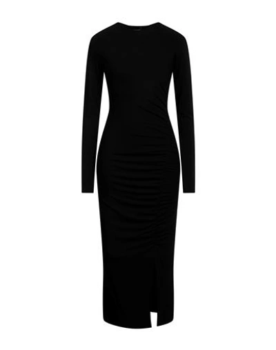 Pinko Woman Midi Dress Black Size S Viscose, Wool, Elastane In Black