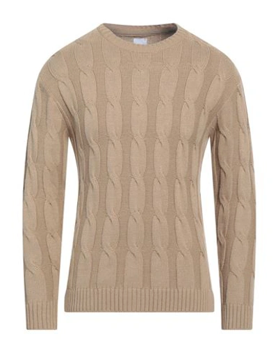 Stilosophy Man Sweater Camel Size L Acetate, Wool In Beige