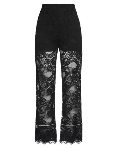 Shop Msgm Woman Pants Black Size 8 Polyamide, Cotton
