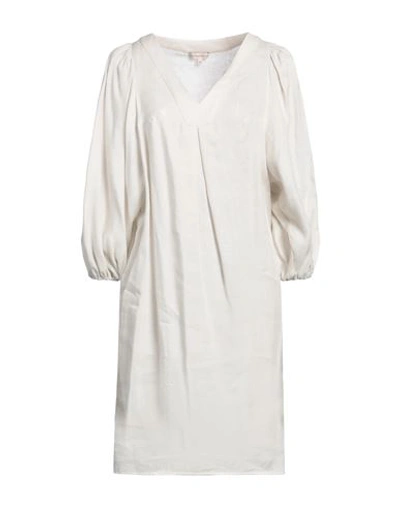 Shop Camicettasnob Woman Mini Dress Off White Size 10 Linen