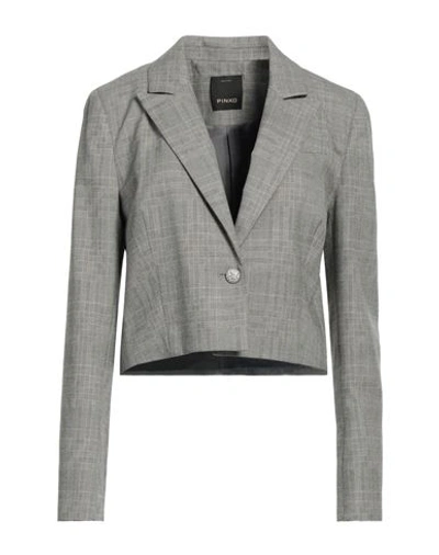 Shop Pinko Woman Blazer Grey Size 10 Polyester, Viscose, Elastane