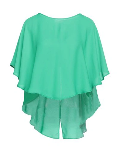 Shop Cannella Woman Cape Green Size Onesize Polyester