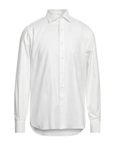 Shop Alessandro Gherardi Man Shirt Off White Size 17 ½ Cotton