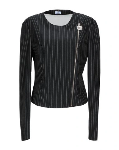 Shop Gil Santucci Woman Blazer Black Size 10 Polyester, Viscose, Elastane