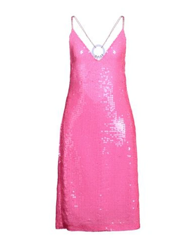Shop Daizy Shely Woman Midi Dress Fuchsia Size 6 Polyester In Pink