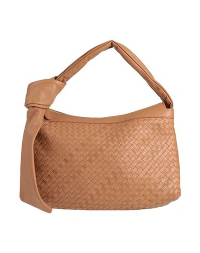 Shop My-best Bags Woman Handbag Camel Size - Leather In Beige