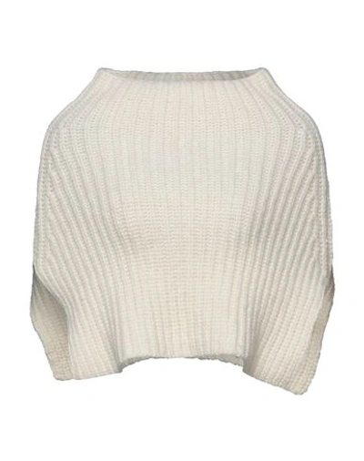 Shop Brian Dales Woman Cape Ivory Size Onesize Alpaca Wool, Polyamide, Wool In White