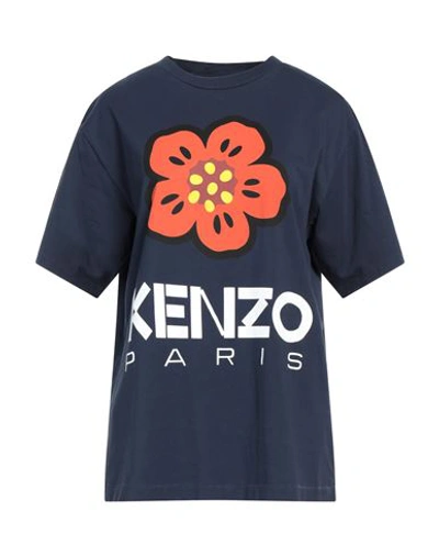 Shop Kenzo Man T-shirt Midnight Blue Size M Cotton
