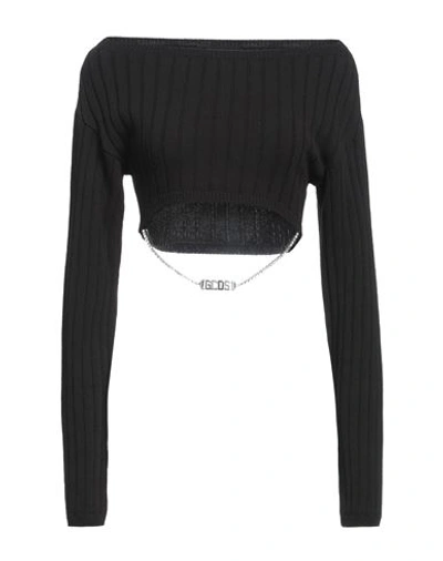 Shop Gcds Woman Sweater Black Size Xl Cotton, Acrylic