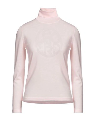 Shop Leonard Paris Woman Turtleneck Light Pink Size M Wool
