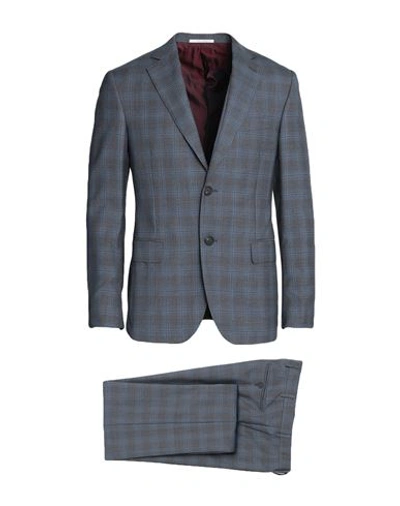 Shop Pal Zileri Man Suit Lead Size 50 Wool In Grey
