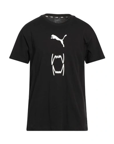 Shop Puma Man T-shirt Black Size L Cotton, Polyester