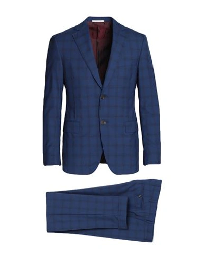 Shop Pal Zileri Man Suit Blue Size 48 Wool