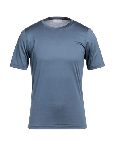Shop Gran Sasso Man T-shirt Pastel Blue Size 34 Cotton