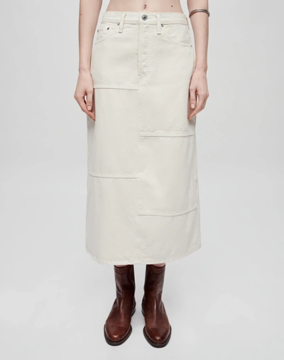Shop Re/done Mid Rise Seamed Skirt In 23