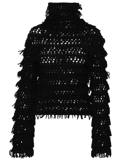 Shop Blumarine Woman Black Virgin Wool Sweater