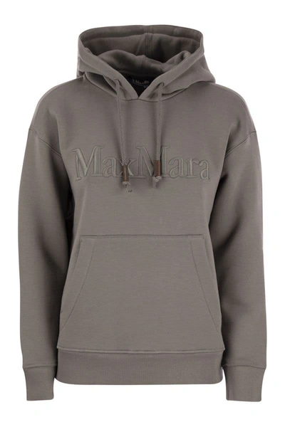 Shop 's Max Mara Agre - Jersey Sweatshirt With Embroidery In Grey