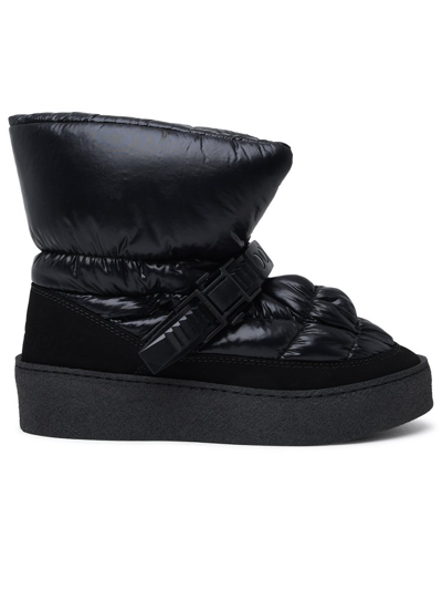 Shop Khrisjoy Quilted Buckle Detailed Snow Boots In Black
