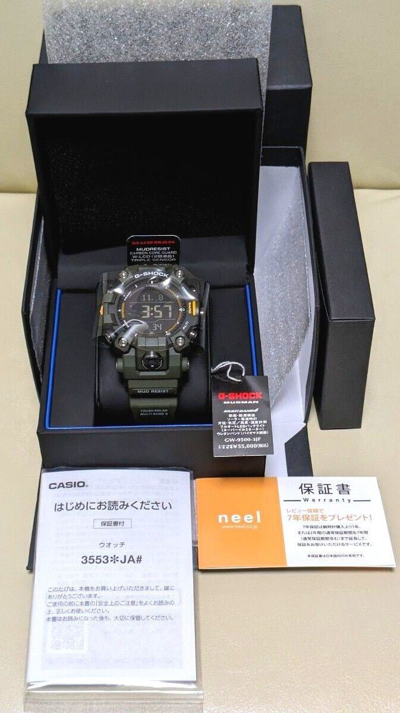 Pre-owned Casio G-shock Gw-9500-3jf Watch Men Mudman Master Of Atomic Solar Carbon Core