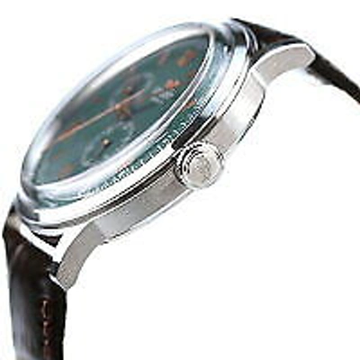 Pre-owned Orient Bambino Automatic Mechanical Rn-ak0703e Green Men's Watch In Box