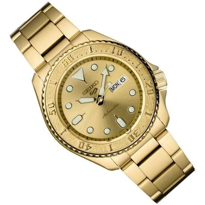 Pre-owned Seiko 5 Sports Srpe74 Men's 24-jewel Gold-tone Watch