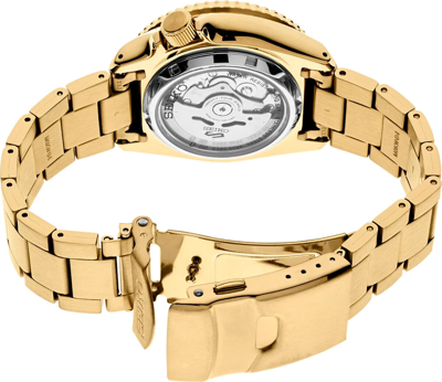 Pre-owned Seiko 5 Sports Srpe74 Men's 24-jewel Gold-tone Watch