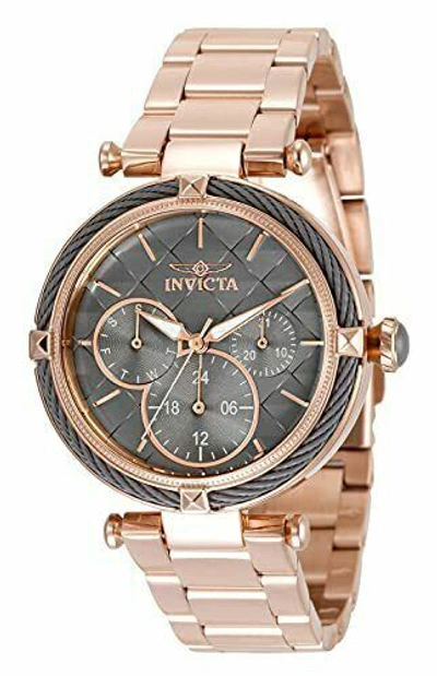 Pre-owned Invicta Women's 35830 Bolt Quartz Chronograph Gunmetal Dial Watch