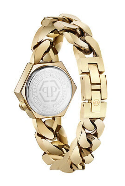 Pre-owned Philipp Plein Gold Womens Analogue Watch The Hexagon Groumette Pwwba0323