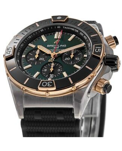 Pre-owned Breitling Super Chronomat B01 44 Rose Gold & Men's Watch Ub0136251l1s1