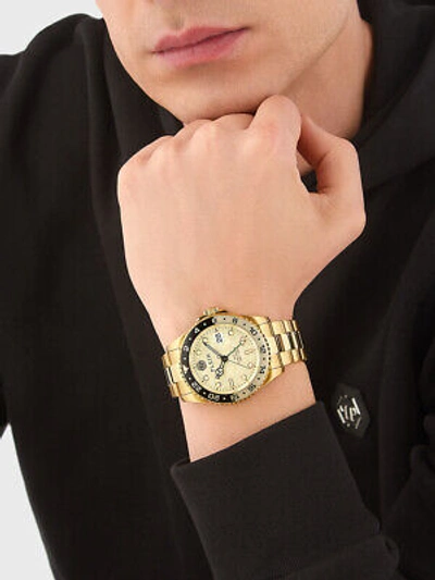 Pre-owned Philipp Plein Pwyba0423 Hyper $port Gmt Mens Watch 44mm 10atm