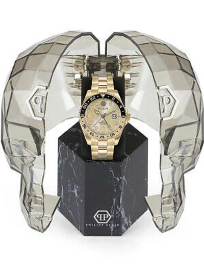 Pre-owned Philipp Plein Pwyba0423 Hyper $port Gmt Mens Watch 44mm 10atm