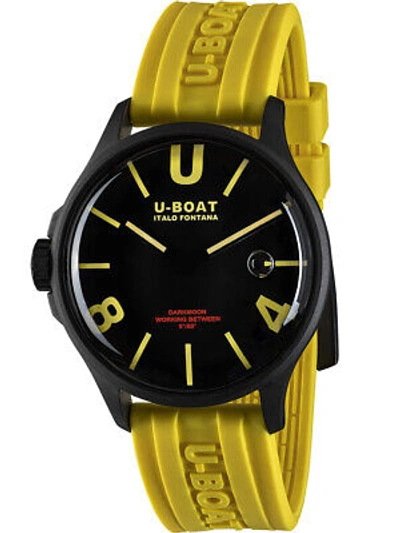 Pre-owned U-boat 9522 Darkmoon Yellow Ipb 44mm 5atm