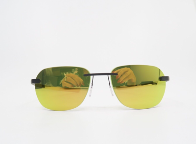 Pre-owned Mclaren Mlsups19c C01 57mm Black/yellow Polarized And Mirrored Sunglasses.