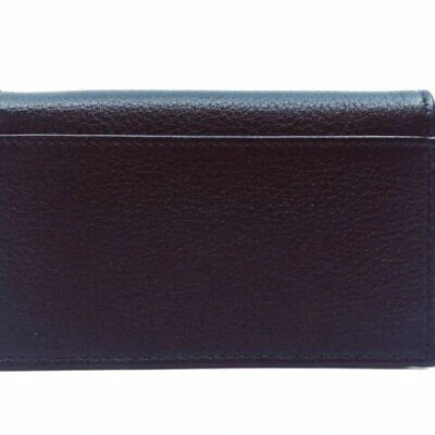 Pre-owned Prada Mens Saffiano Flap Card Holder Wallet Black 2mc122
