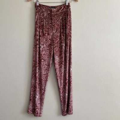 Pre-owned Free People X Minkpink Womens Paisley Velvet Suit Set Blazer & Pant Size Xs In Multicolor