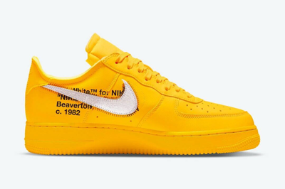 Pre-owned Nike Air Force 1 Low X Off-white University Gold Dd1876-700 Men's Size 10 - In Yellow