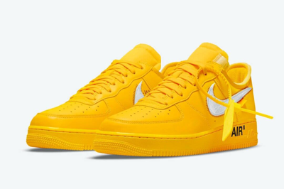 Pre-owned Nike Air Force 1 Low X Off-white University Gold Dd1876-700 Men's Size 10 - In Yellow